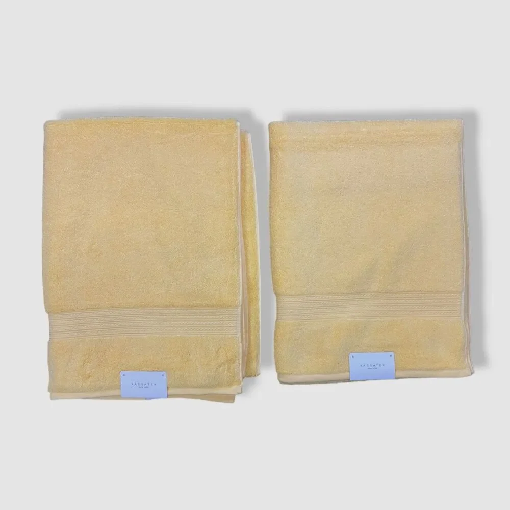 $75 Cassadecor Yellow Signature Bath Towel Set Solid 6 Pc. Bath Towel Set
